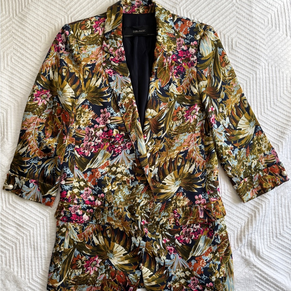 Zara Floral Blazer